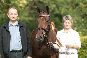 Bronze medal mare Catherina; Owner Povl Vestergaard and Gitte